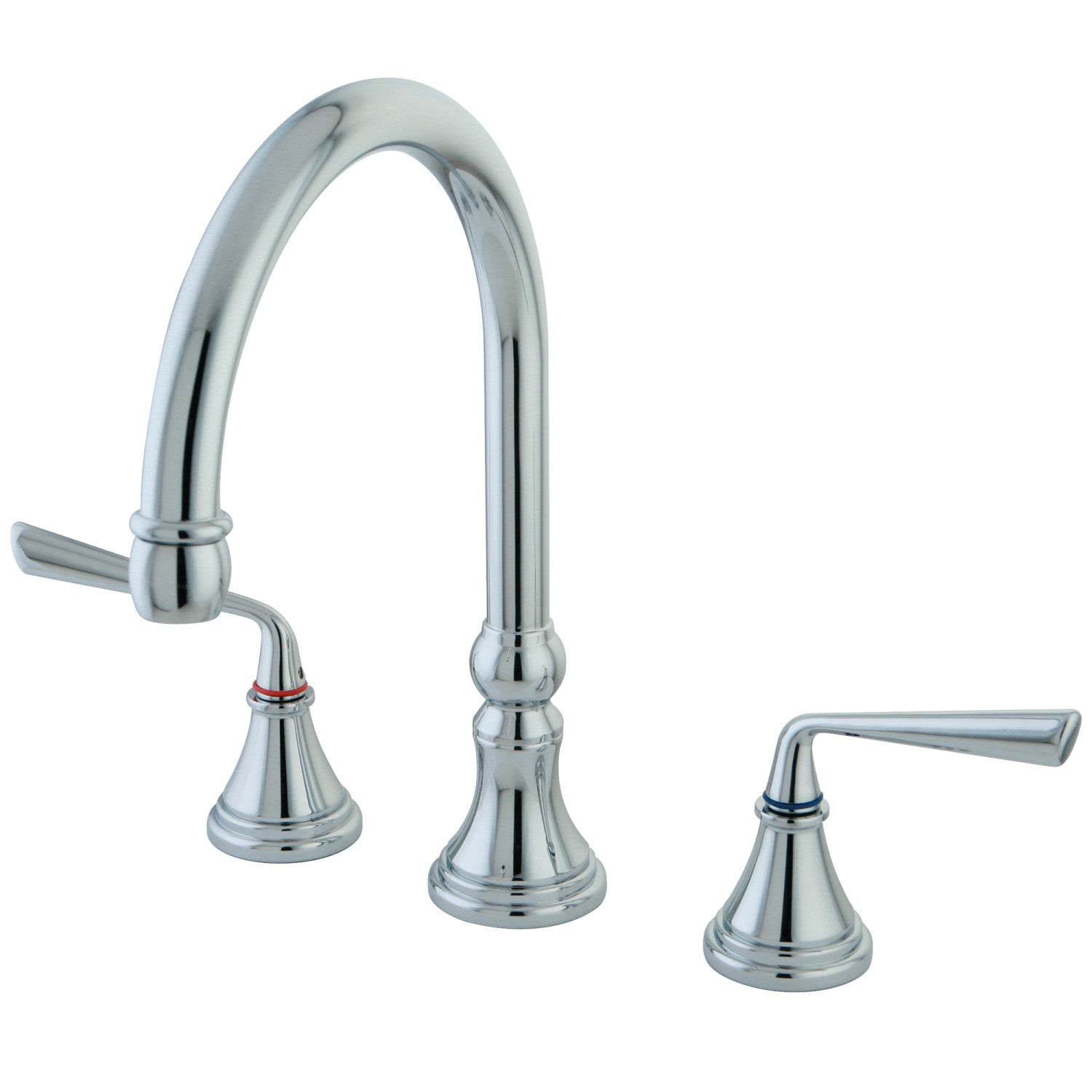 Kingston Tulare KS2791ZLLS - Silver Sage Double-Handle 3-Hole Widespread Kitchen Faucet, Polished Chrome — image 1